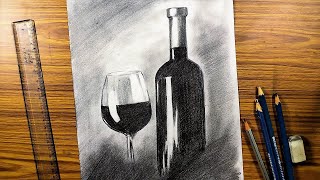 Ever art Still life sketching with pencil shade simple and easy // Still life sketching