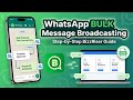 WhatsApp Broadcast in 3 Steps | Templates, Bulk Import & Messaging | BizzRiser Demo