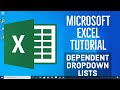 Microsoft Excel Tutorial - Dependent Dropdown Lists in MS Excel