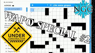 Crossword Time! Washington Post Puzzle from 8/26/21- Special Friday Feature