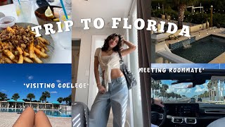 trip to florida vlog |visiting campus, meeting roommate, beach| *video diaries*