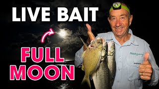 I'm Soaking Big LIVE BAITS on the Full Moon!