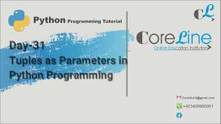 Day 31 Tuples as Parameters Python Programming