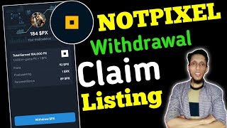 Not Pixel Withdrawal Process | Notpixel Claim Guide | Notpixel Listing Update