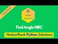 HackerRank Find Angle MBC problem solution in Python | Python solutions | Programmingoneonone