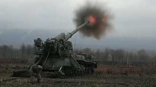 Monstrous Russian Artillery Action During Heavy Live Fire: 2S7 Pion, 2S5 Giatsint-S \u0026 2S4 Tyulpan