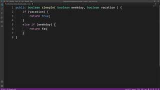 sleepIn CodingBat Solution