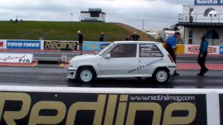 renault 5 gt (hi 5 tuning) santa pod 11sec run