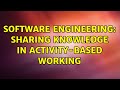 Software Engineering: Sharing knowledge in activity-based working (2 Solutions!!)