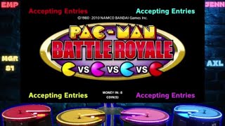 PAC MAN BATTLE ROYALE ( ARCADE CABINET WITH BEZEL/MARQUEE DESIGN ) 4 PLAYERS GAMEPLAY