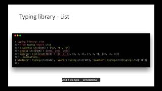 Python 3 Type Annotations: 3.Typing Library