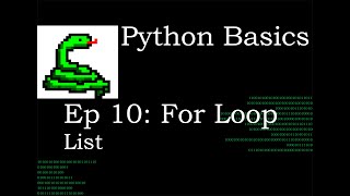 Python Basics For Loop with List