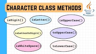 Character Class methods