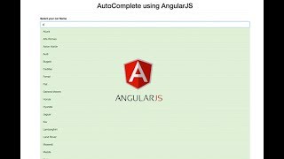 AutoComplete using AngularJS