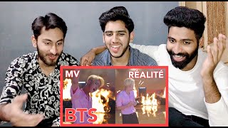 REACTION ON ||  MV VS REALITY || BTS    ||  @3HEntertainer15​