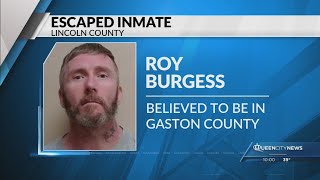 Search underway for escaped Lincolnton inmate, believed to be in Gaston County