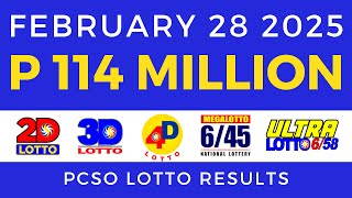 Lotto Result Today 9pm February 28 2025 PCSO @lottoph