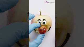 Apple C-Section - BABY VOMITS ON DAD🤢🤣 #fruitsurgery #animation #cute