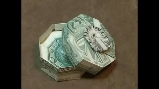 Octagon Box Dollar Money Origami MoneyGami © #DrPhu Part 2 of 2