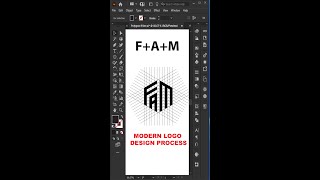 Modern FAM Logo Design In Adobe Illustrator Tutorials #adobeillustrator #adobeillustratortutorial