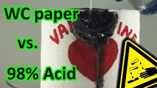 ☠️Sulphuric acid vs. WC paper☠️ | AcidTube-Chemical reactions⚗️