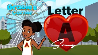 Letter A Song | Letter Recognition and Phonics with Gracie’s Corner | Nursery Rhymes + Kids Songs