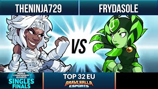 TheNinja729 vs FryDasOle - Top 32 - Brawlhalla World Championship 2020 - 1v1 EU