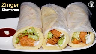 Zinger Shawarma Recipe Without Oven Homemade Bread - Chicken Zinger Shawarma by Kitchen With Amna