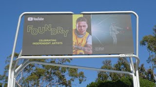 Foundry YouTube Billboard Kew Sunset Blvd Los Angeles California USA November 1, 2025