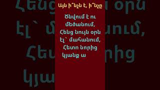 Հանելուկներ բոլորի համար, Այն ի՞նչն է, ի՞նչը #shorts#հանելուկ