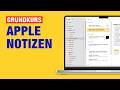 Apple Notizen Grundlagen: Komplettes Tutorial für Anfänger [MacOS]