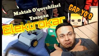 #electronic car #inventors MAKTAB O'QUVCHILARI YASAGAN ELEKTRO CAR VA BOSHQA IXTIROLAR! QOYIL BRAVO!