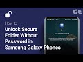 How to Unlock Secure Folder Without Password in Samsung Galaxy Phones | Guiding Tech