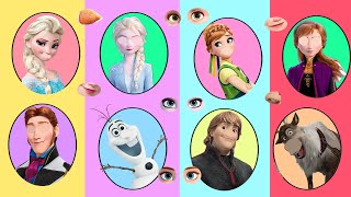 EASY DIY WRONG HEADS HAIR EYES MOUTH FROZEN DISNEY ELSA ANNA OLAF KRISSTOFF HANS