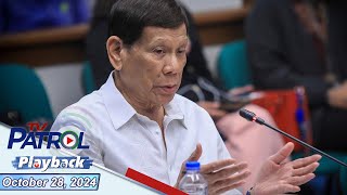 TV Patrol Playback | October 28, 2024