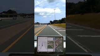 Tesla Autopilot Handles Complex Exit! #shorts #fsd #fullselfdriving #ev #autopilot #tesla #highway