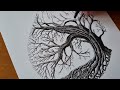 how to draw a tree in ink