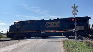 CSX 893 Leads Local South | CR 18 Railroad Crossing, Fostoria, OH