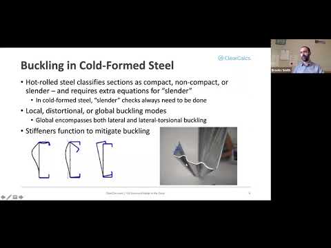 Webinar | Cold-Formed Steel Beam Design To AS4600:2018 And 2005 - YouTube