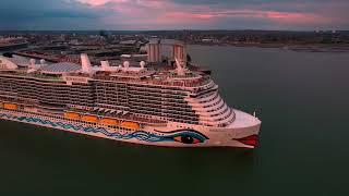 AIDA NOVA 23/04/2023 Southampton drone 4k footage