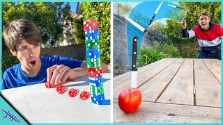 IMPOSSIBLE ODDS Challenge! *AMAZING Real Life Trick Shots*