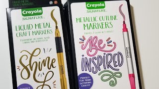 Product Share: Crayola Liquid Metal Craft Markers \u0026  Metallic Outline Markers