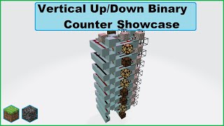 Vertical binary up/down counter Showcase - Minecraft Bedrock/Java