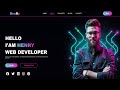 How to Create Portfolio Website Using HTML & CSS | Fast Code