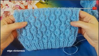 НЕВЕРОЯТНО КРАСИВЫЙ ОБЪЕМНЫЙ УЗОР БУТОНЫ 1058 Узоры спицами KNITTING PATTERN