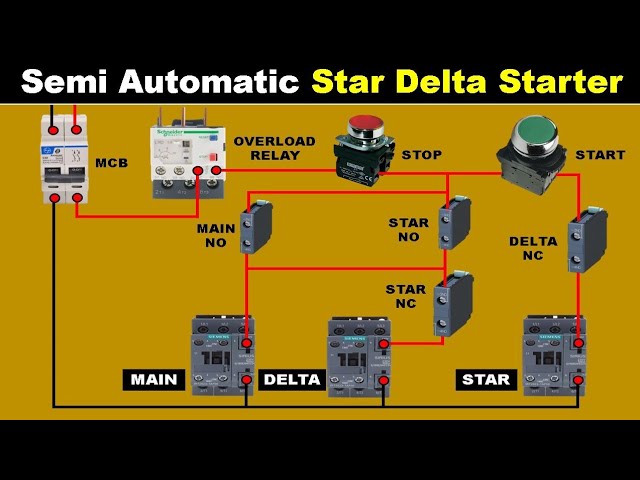 Automatic Star Delta Starter Control Wiring Diagram Pdf Infoupdate Org
