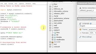 Drop Table in MySQL using Python