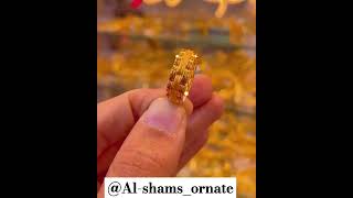 alshamsornate beautiful gold ring design #shortsfeed #goldjewellerydesignsforwomen #shorts