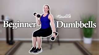 Senior Fitness Seated Dumbbell Workout For Beginners | 20 Min