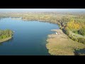 virš lietuvos užutrakis ir galvės ežero toliai trakai. drone 4k lithuanian nature aerial